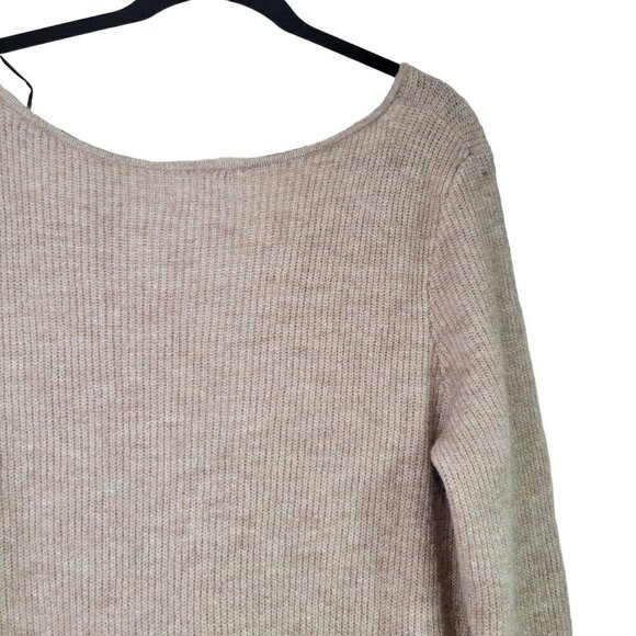 NWT H&M Women's Wool Blend Square Neckline Beige Knit Sweater Dress Size XXL - Picture 10 of 12